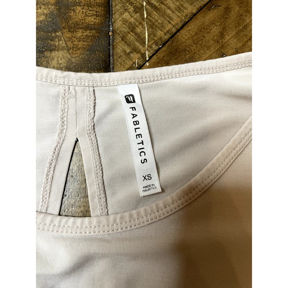 Fabletics Cream Open Back Tencil Sleeveless Shirt - image 8